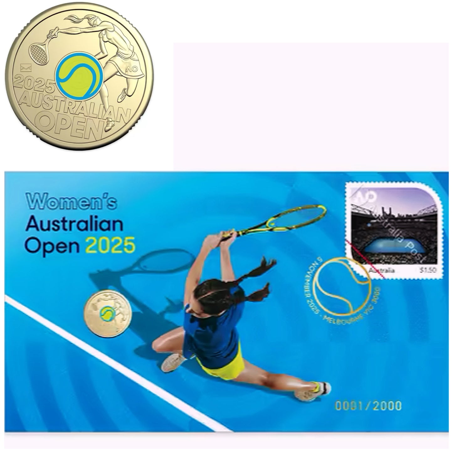 2025 $2 Australian Open FLURO Tennis PNC Pair (Men’s & Women’s)