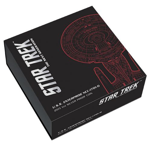 2015 1oz Star Trek U.S.S Enterprise Coin - Mintage: 5,000