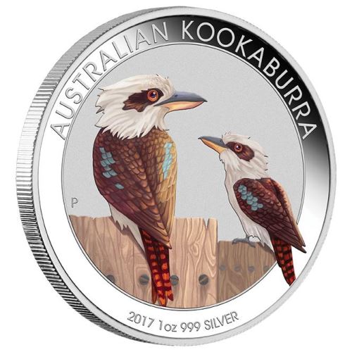 2017 1oz Silver Coloured Kookaburra Coin Berlin Money Fair - Mintage: 2,000
