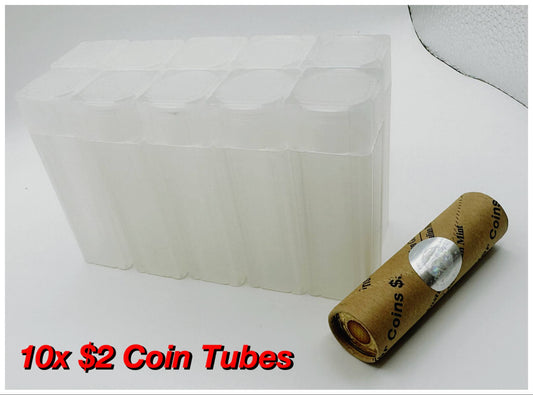 10x $2 Coin Tube