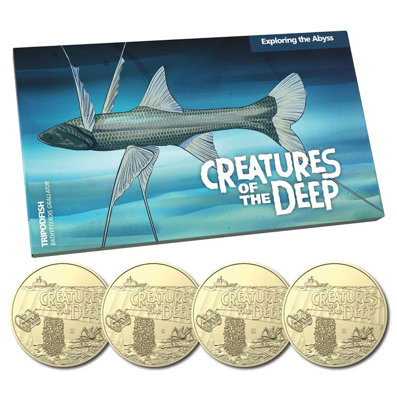 2023 Creatures Of The Deep Privvy Mark $1 4x Coin Set - Mintage: 24,676