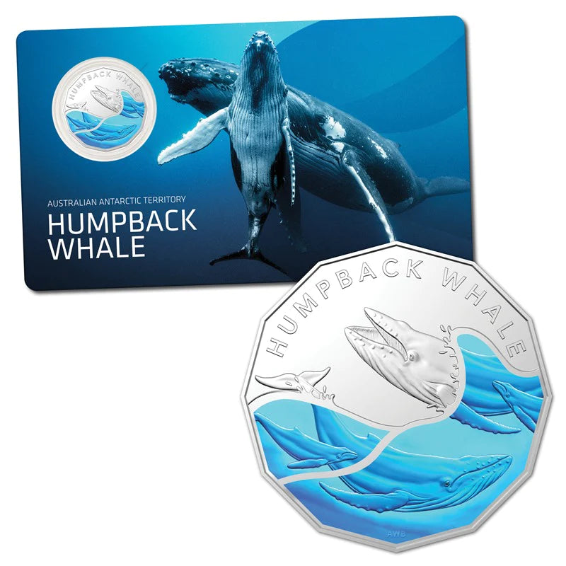 2023 Colourized 50c Humpback Whale Colorized Coin