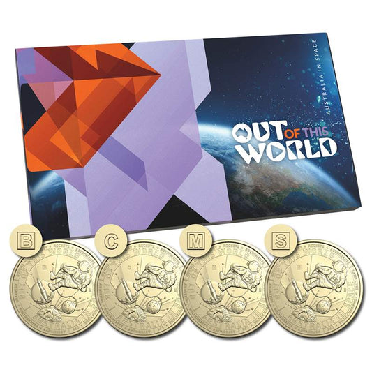2024 $1 Out Of This World Moon To Mars Set 4x Coin Set - Mintage: 30,000