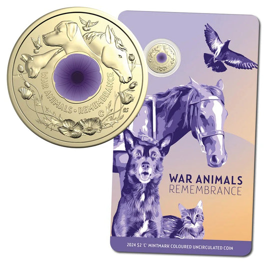 2024 $2 Purple Poppy War Animals ‘C’ Mintmark Coin