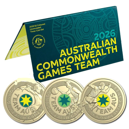 2026 $2 Commonwealth Games 3x Coin Set - Mintage: 25,000
