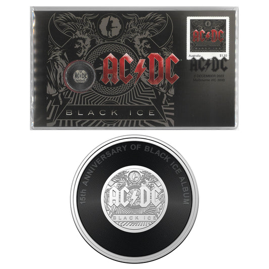 2022 20c AC/DC Black Ice PNC - Mintage: 7,500
