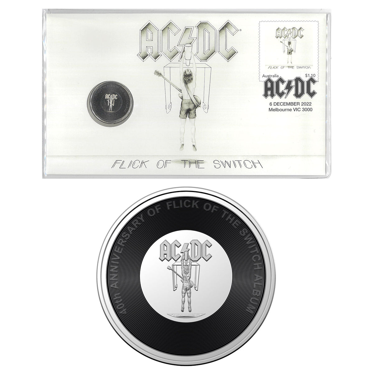 2022 20c AC/DC Flick Of The Switch PNC - Mintage: 7,500