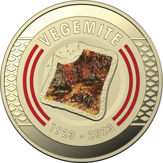 2023 $1 Colorized Vegemite 6x Coin Set - 100 Mitey Years