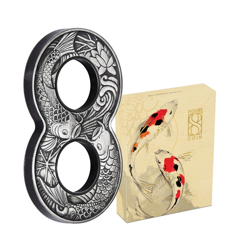 2019 2oz Figure 8 Koi - Mintage: 3,888