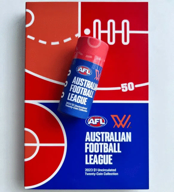 2023 Australian Football League – 20x UNC $1 Coin Folder & Coin Tube - Unopened