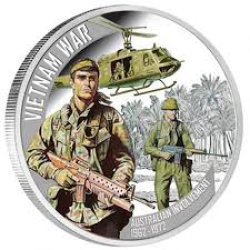 2012 1/2oz Silver Vietnam War Coin - Mintage: 2,500