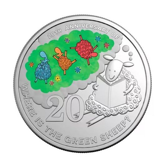 2024 20c Where Is The Green Sheep PNC - Mintage: 7,500