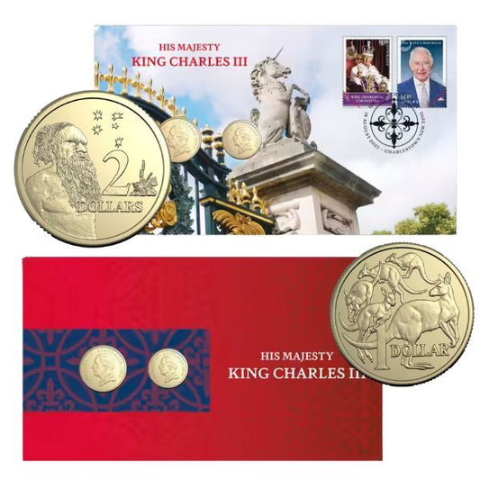 2025 King Charles III His Majesty $1 & $2 PNC Mintage: 7000