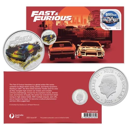 2025 $1 Fast & Furious PNC - Mintage: 5,000