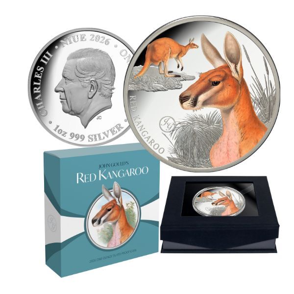 2026 Red Kangaroo 1oz Silver Coin - Mintage: 750