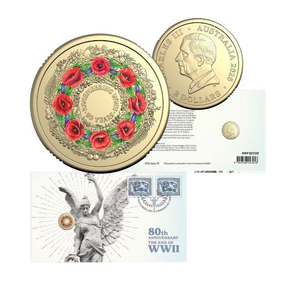 2025 $2 80th Anniversary Of World War 2 Poppy Wreath PNC