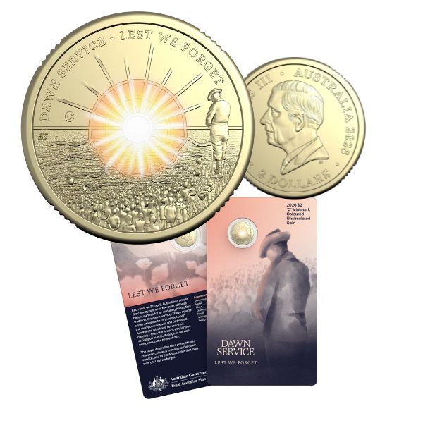 2026 $2 'C' Mint Anzac Dawn Service - Mintage: 100,000
