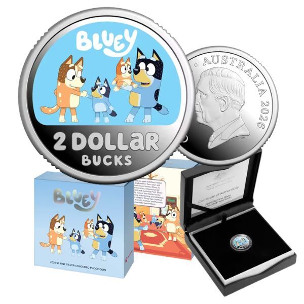 2026 Bluey $2 Silver Proof Coin - Mintage: 12,000