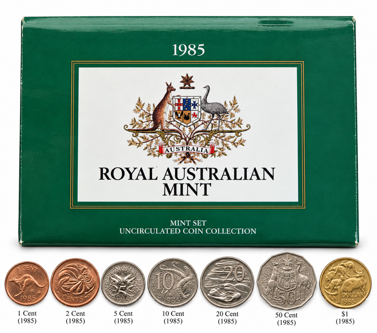 1985 7x Coin UNC RAM Year Set - Mintage: 170,000