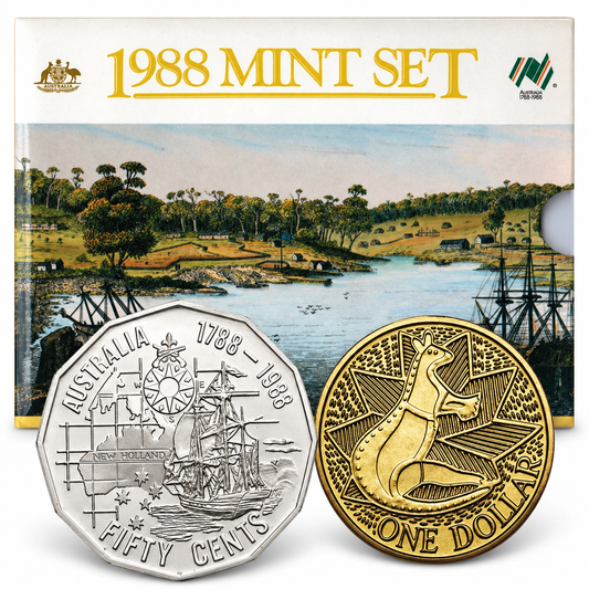 1988 8x Coin UNC Bicentenary RAM Year Set - Mintage: 166,000