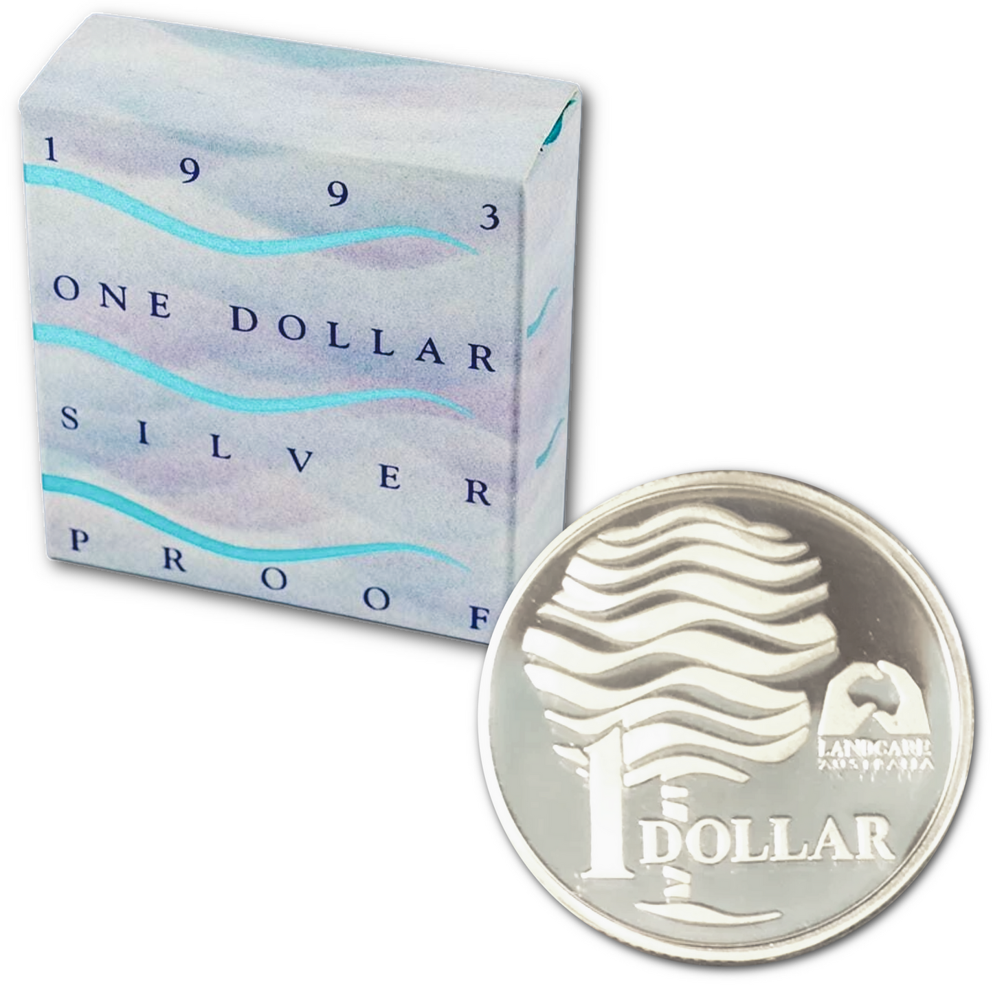 1993 0.4oz One Dollar Land Care Silver Coin - Mintage: 20,000