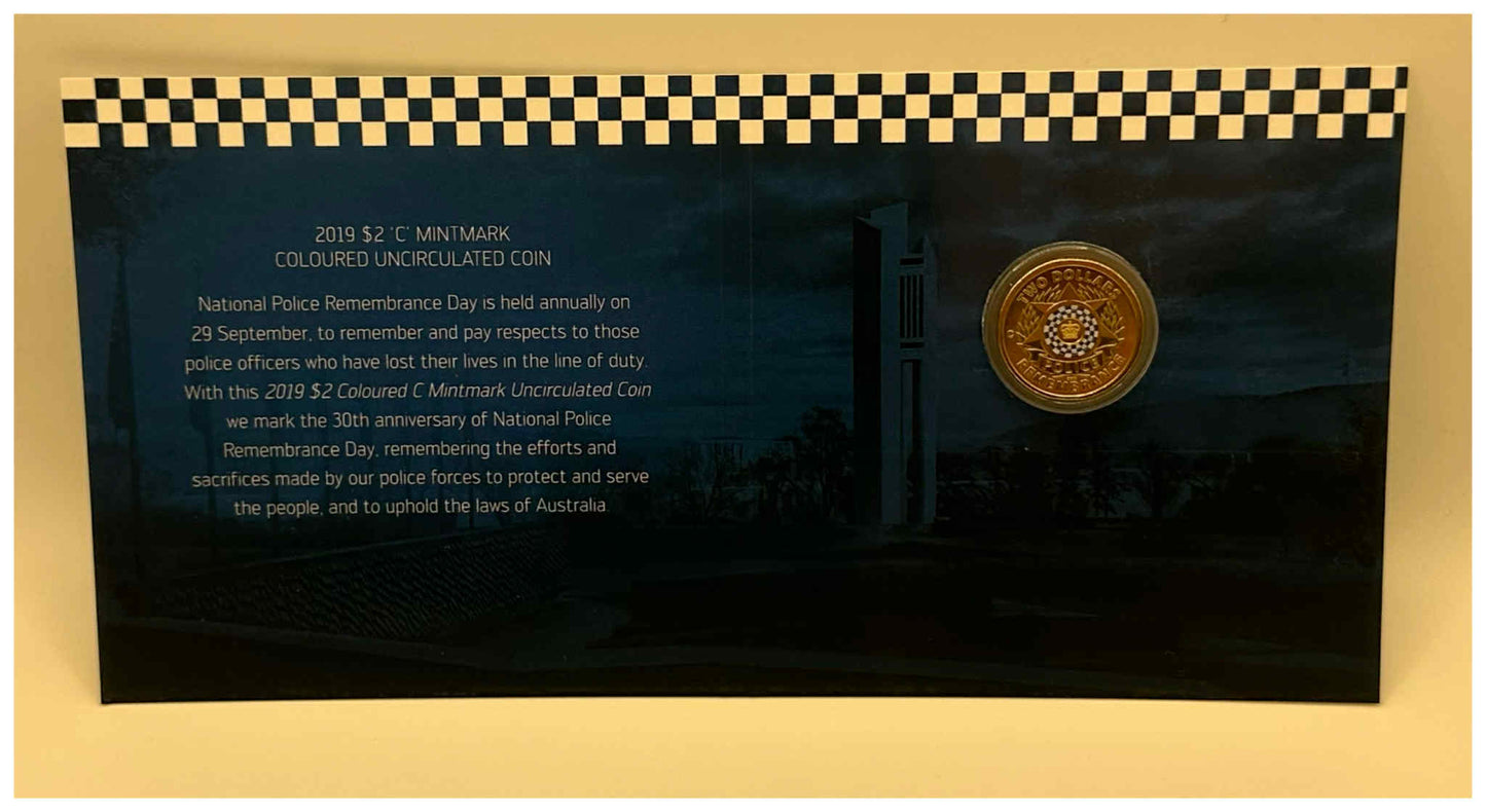 2019 $2 Police Remembrance ‘C’ Mintmark Coin