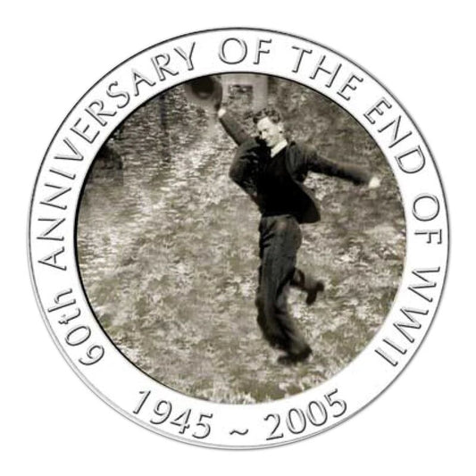 2005 1oz Silver 60th Anniversary Of The End Of WW2 Dancing Man Coin - Mintage: 25,000