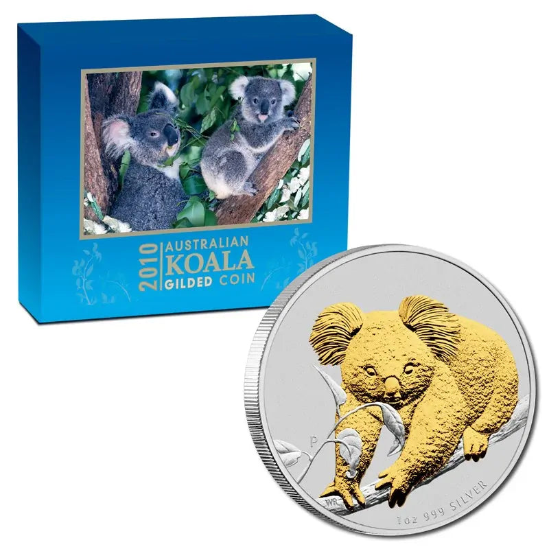2010 1oz Australian Koala Gold Gilded - Mintage: 10,000