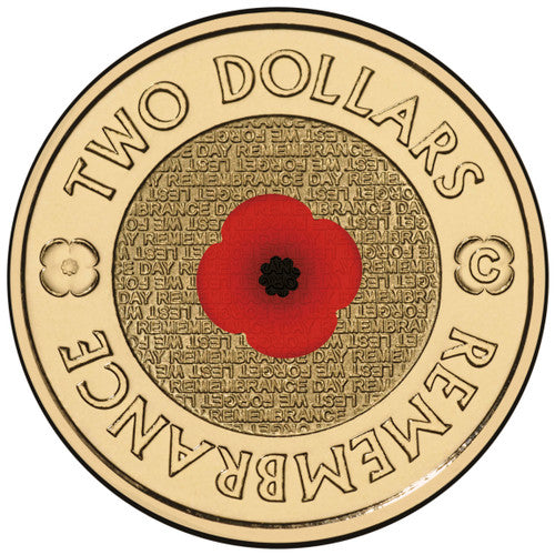 $2 2012 Red Poppy - CIRCULATED - AS PICTURED