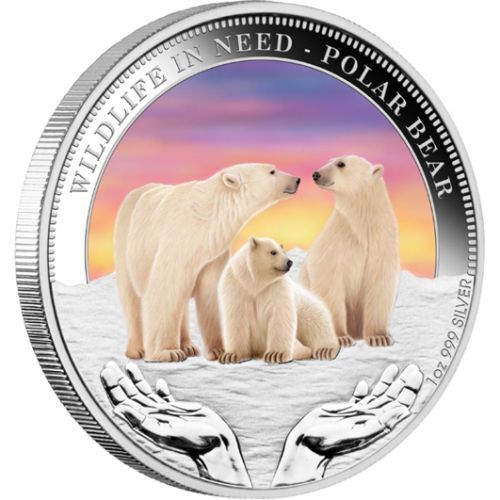 2012 1oz Polar Bear Wildlife In Need - Mintage: 5,000