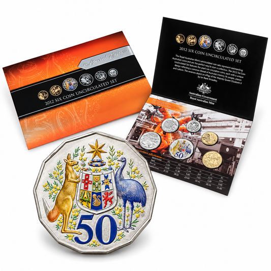 2012 6x Coin Hyper Metallic 50c RAM Year Set - Mintage: 57,054