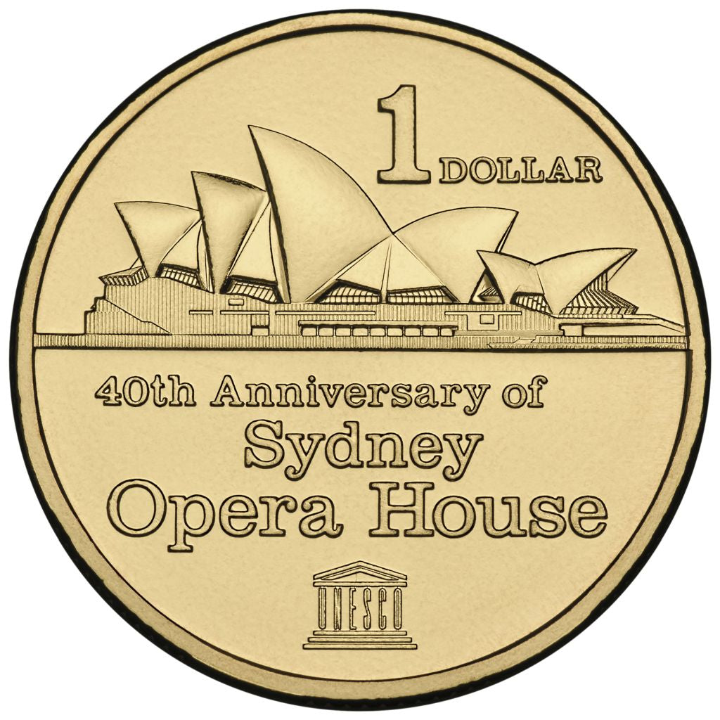 2013 $1 Sydney Opera House 40th Anniversary Carded Coin - Mintage: 15,000