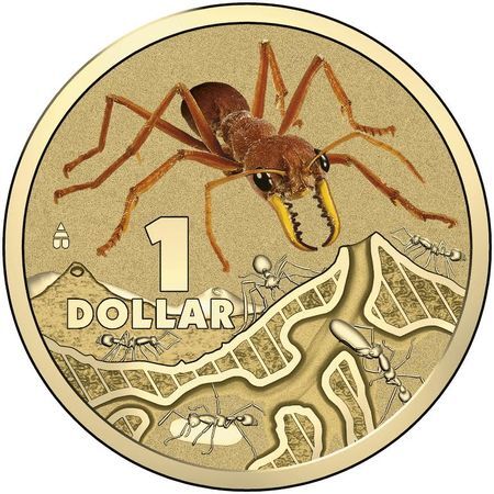 2014 $1 Red Bull Ant Bright-Bug Series Carded Coin - Mintage: 30,000