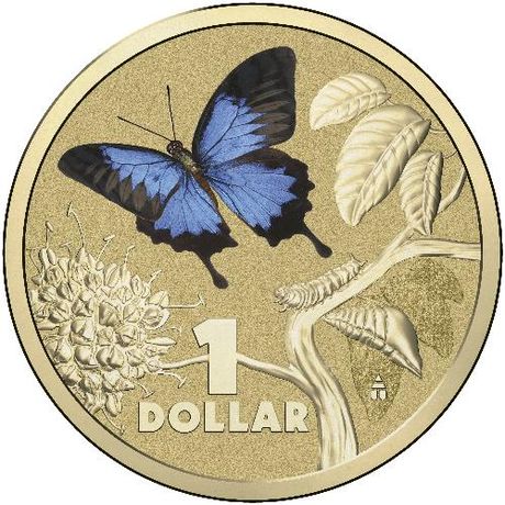 2014 $1 Ulysses Butterfly Carded Coin - Mintage: 20,000