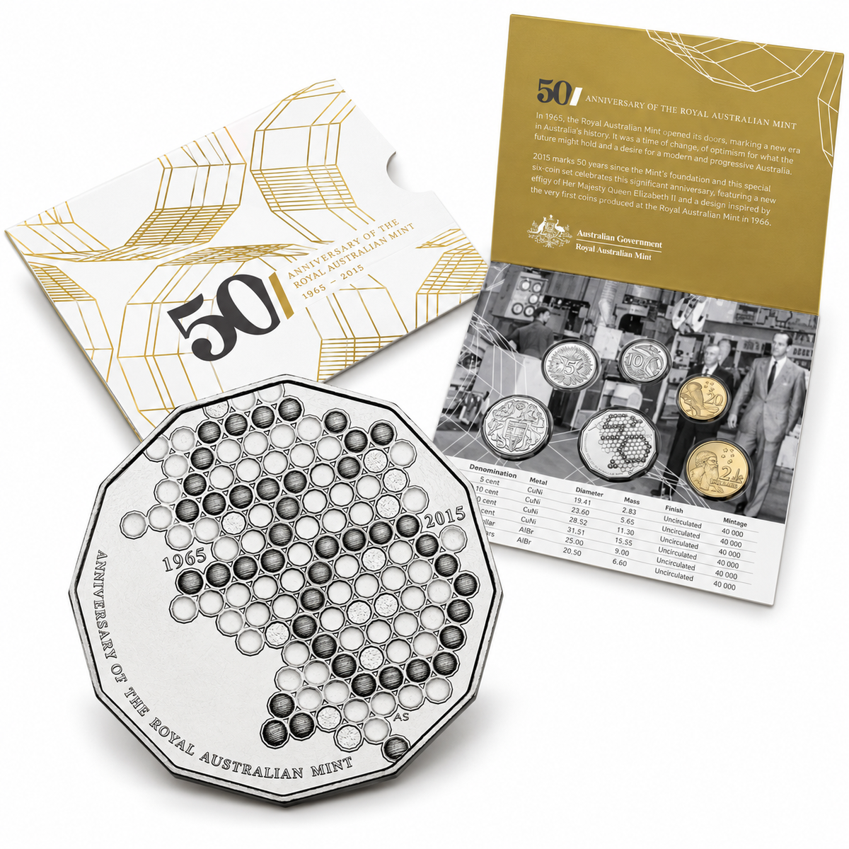 2015 6x Coin 50th Anniversary RAM Year Set - Mintage: 48,682