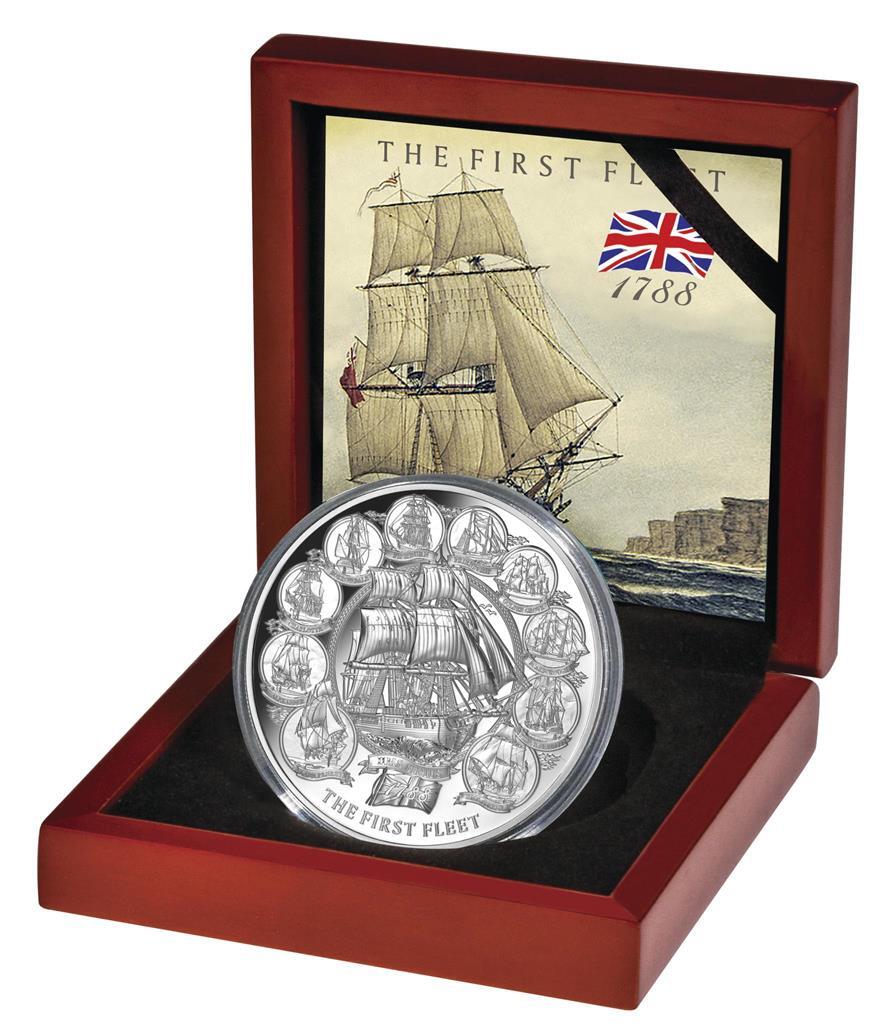 2018 2oz Silver High Relief The First Fleet Proof Coin - Mintage: 788