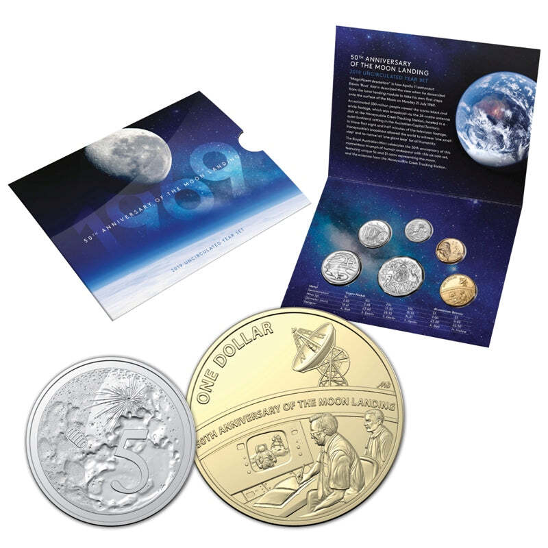 2019 6x Coin Moon Landing Year Set - Mintage: 55,547