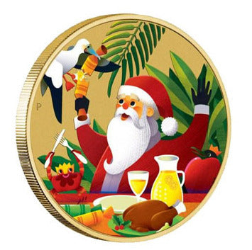 2019 $1 Merry Christmas Santa PNC - Mintage: 7,000