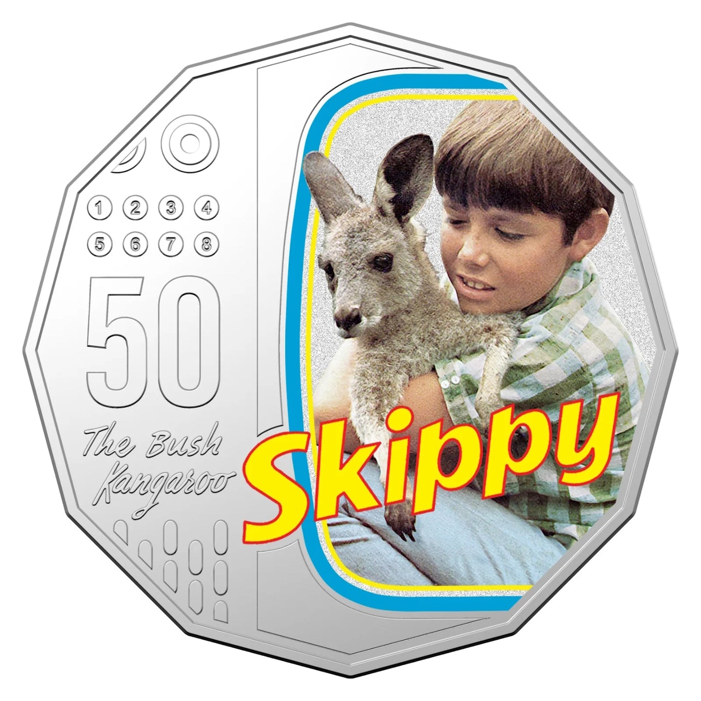 2020 50c Skippy The Bush Kangaroo Carded Coin - Mintage: 20,000