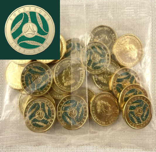 2022 $2 Socceroos Centenary Security Bag - Includes Protective Tube & Sticker