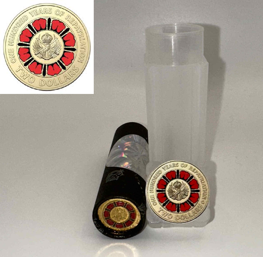 2019 $2 100 Years Of Repatriation Cotton & Co Roll - Includes Protective Tube & Sticker