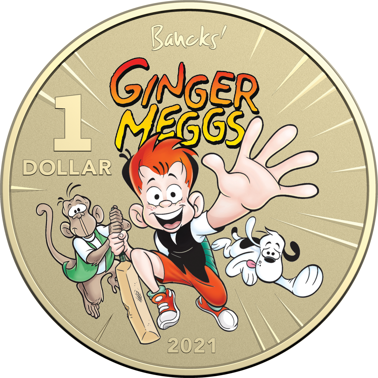 2021 $1 100 Years Of Ginger Meggs PNC - Mintage: 6,500