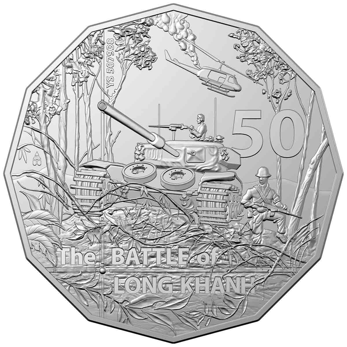 2021 50c Operation Overlord Carded Coin - Mintage 27,500