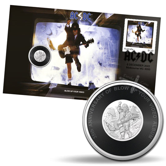 2022 20c AC/DC Blow Up Your Video PNC - Mintage: 7,500