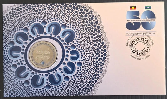 2024 50c Frosted Naidoc PNC - Mintage: 7,000