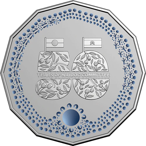 2024 50c Frosted Naidoc PNC - Mintage: 7,000