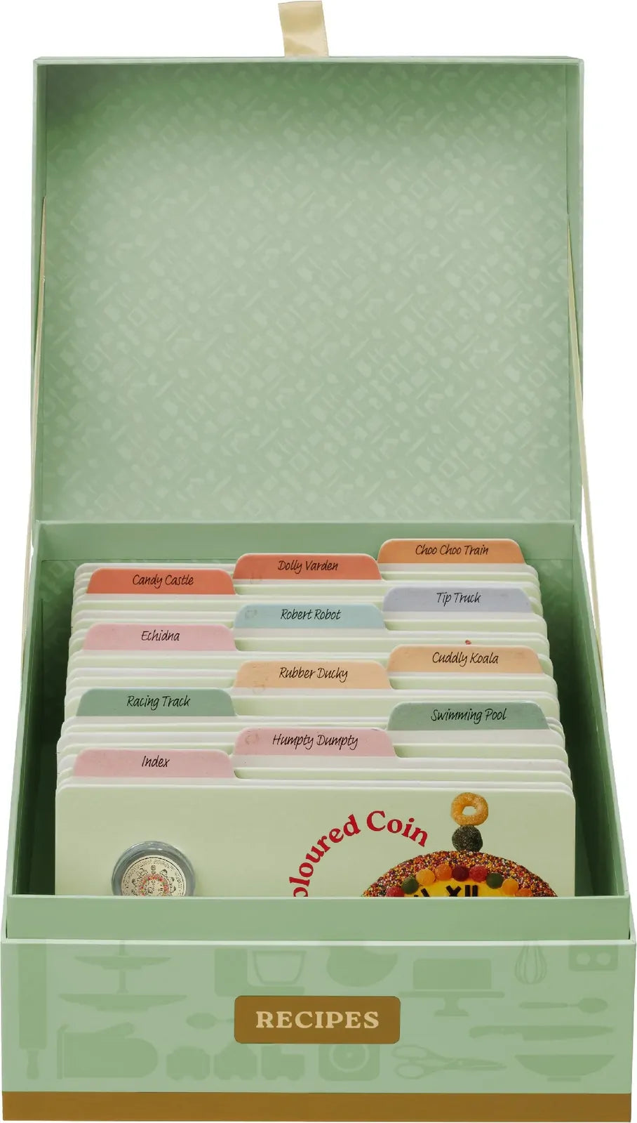 1x 2025 Women’s Weekly Premium 12-Coin Recipe Box Collection Including Choo-Choo & Carded Colored $2 Coin