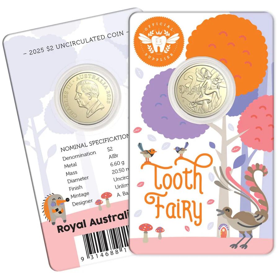 2025 $2 1x UNC Tooth Fairy Coin