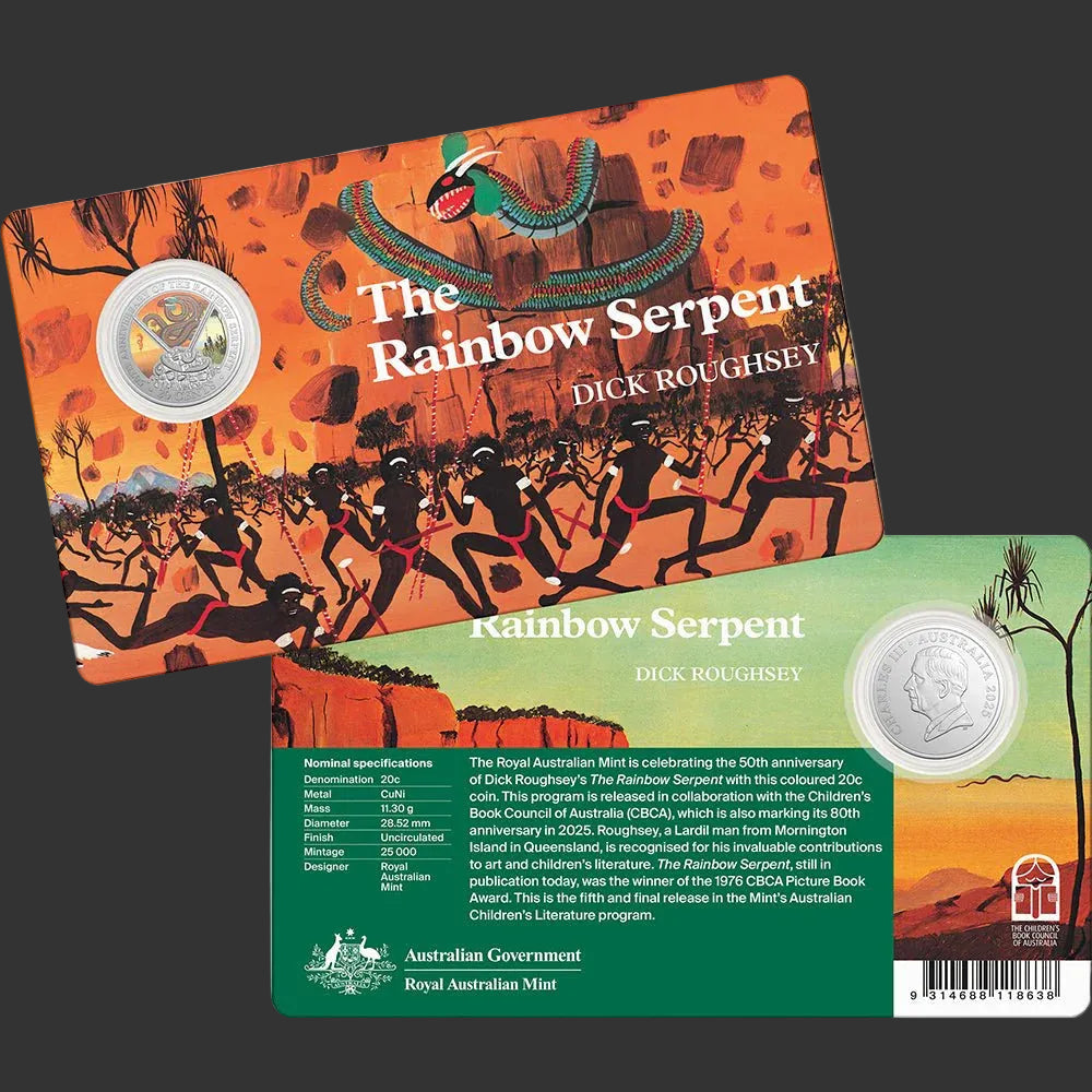 2025 20c The Rainbow Serpent - Carded Mintage: 25,000