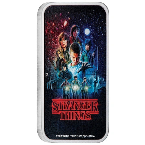 2026 Stranger Things S1 1oz Rectangular Silver Proof Coloured Coin - Mintage: 1,500